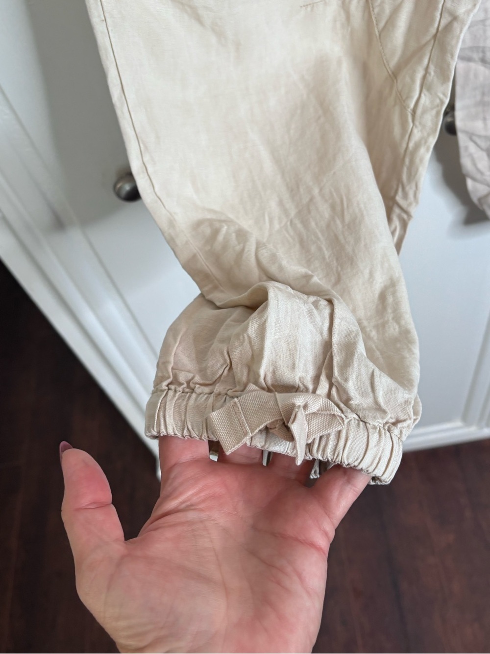 Pilcro Women's NOMAD Light Beige Drawstring Joggers size XS - Picture 5 of 11